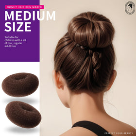 Teenitor in use creating a ballet bun for neat, long-lasting results