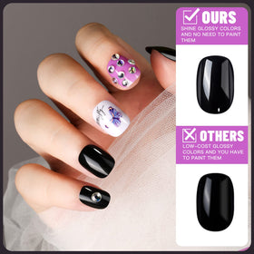 Teenitor on-hand model wearing short round nails for natural look