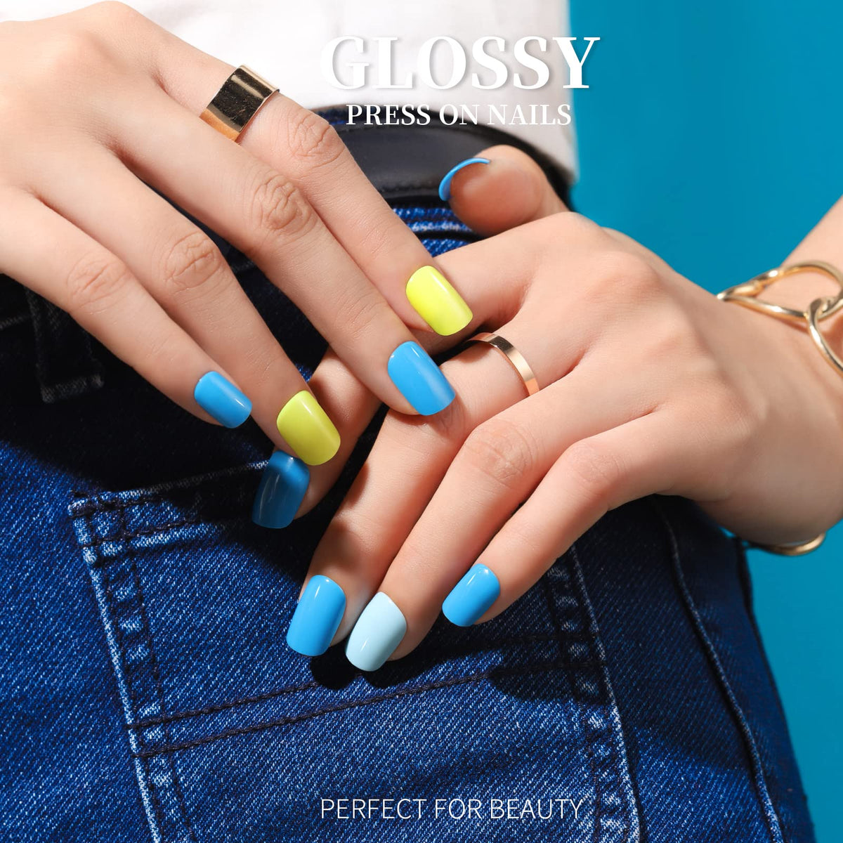 Teenitor hand model wearing mixed matte and glossy nails demonstrating versatile styling