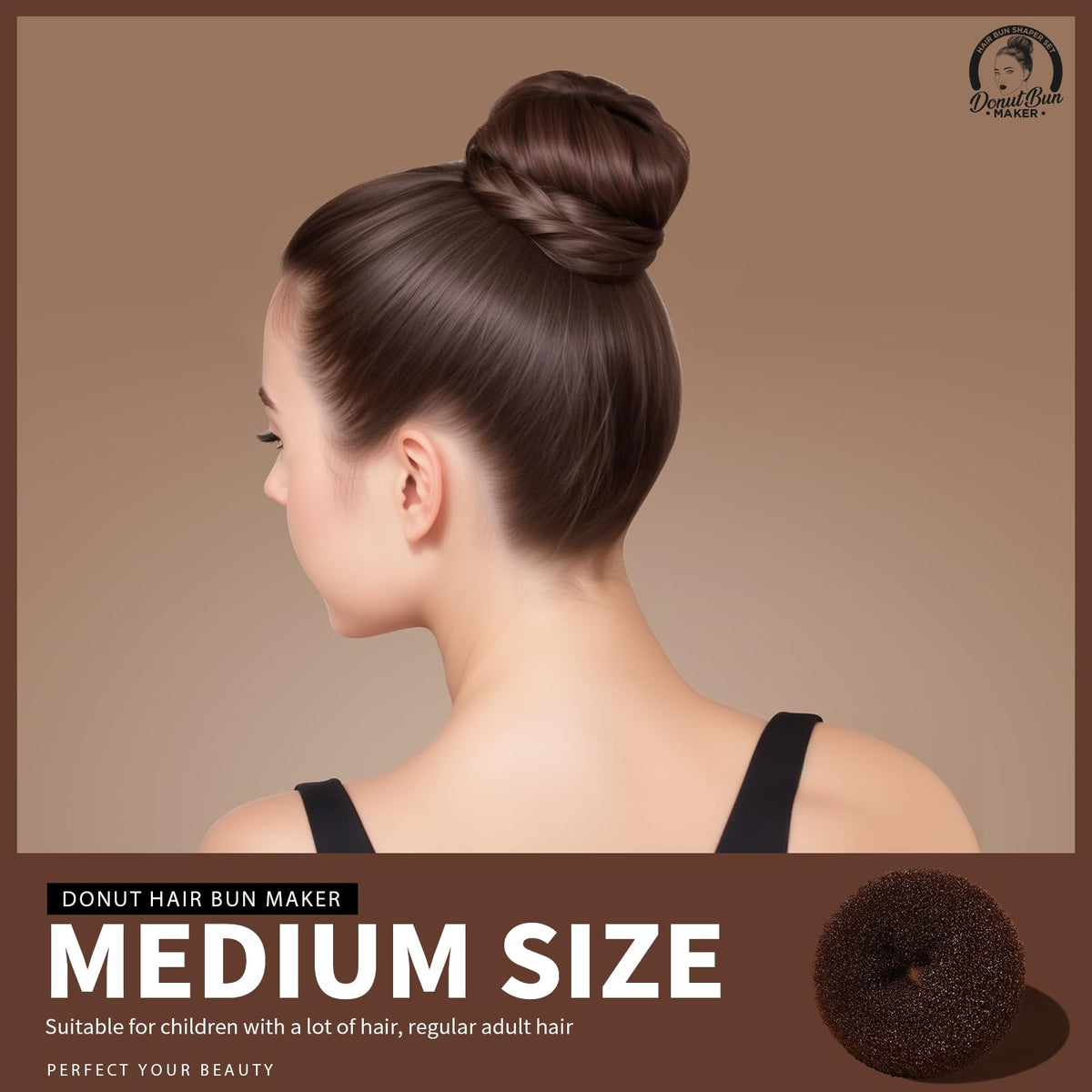 Teenitor in-use high ballet bun demonstrating fast secure styling benefit