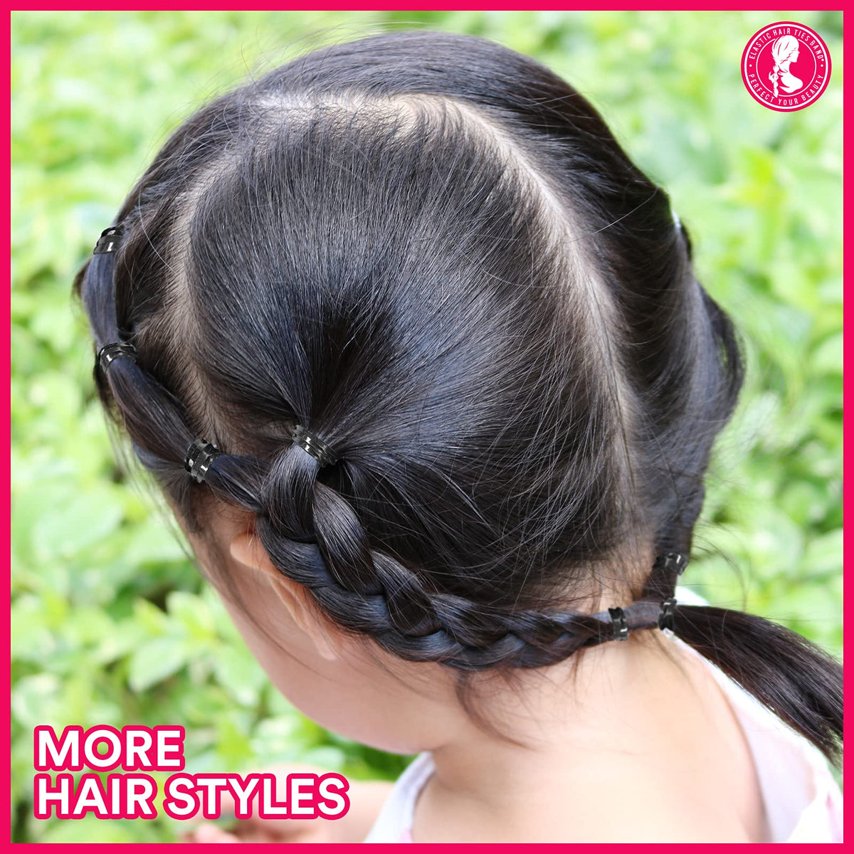 Teenitor used by kids in play setting for quick, secure hairstyles