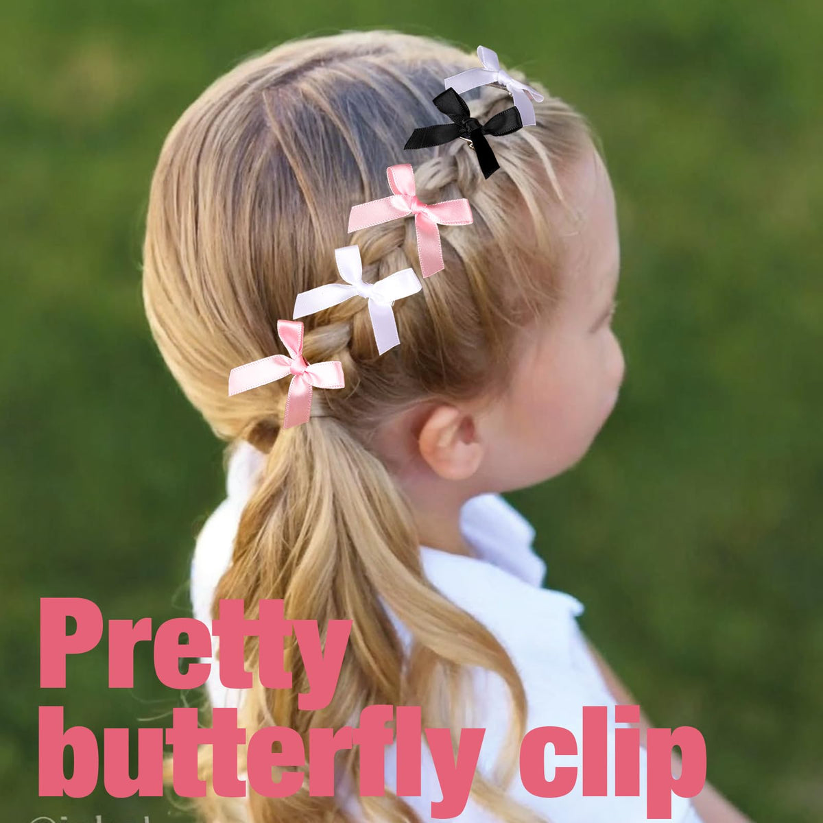 Teenitor girl wearing bows outdoors, playful style for everyday occasions