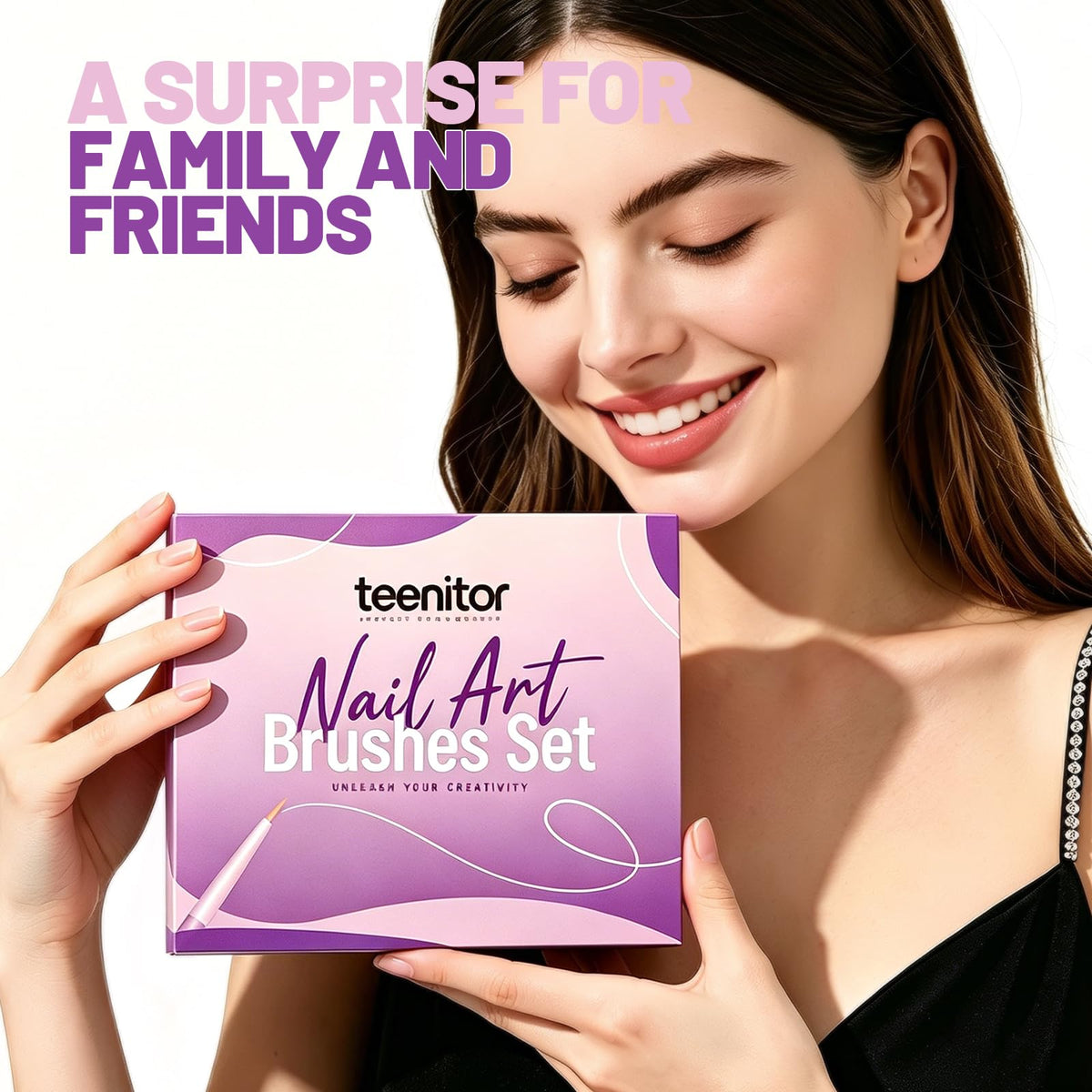 teenitor lifestyle scene of a nail art session highlighting creative results