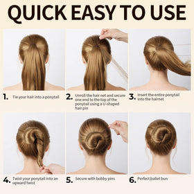 Teenitor hair nets and pins used on stage for long-lasting professional hold