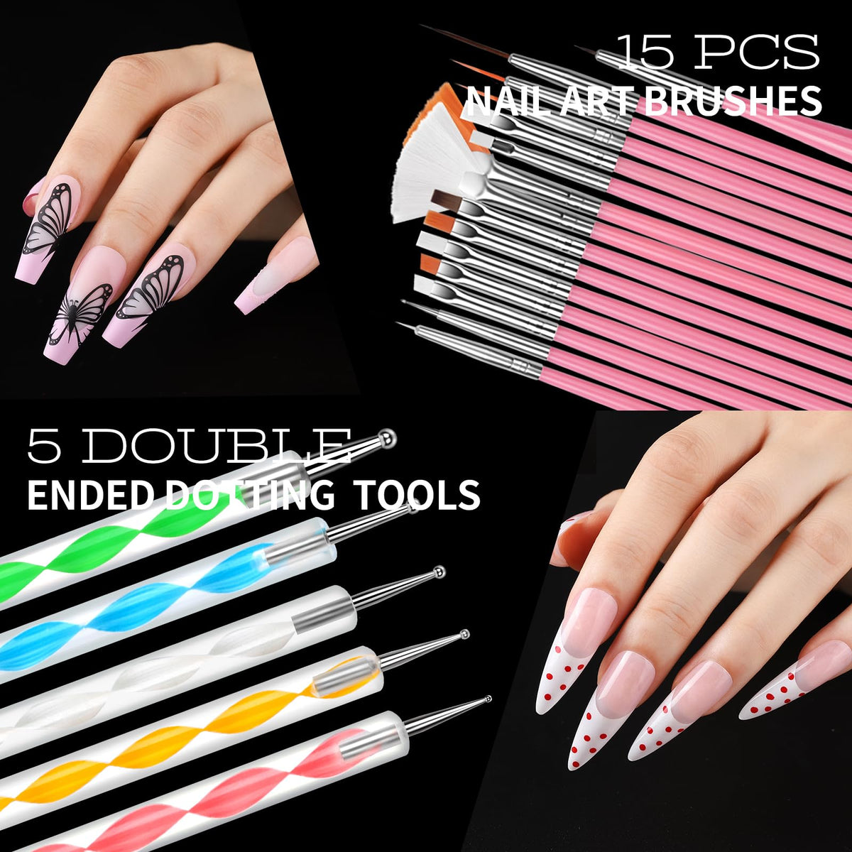 Teenitor magnetic nail stands holding press-ons for easier decorating