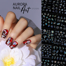 Teenitor finished nails with stickers creating a festive party-ready look