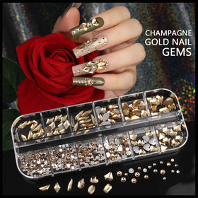 Teenitor pearls and caviar beads array showing multiple sizes for precise nail detailing