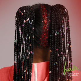 Teenitor red glitter with included cotton swab for precise application and control