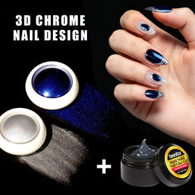 Teenitor semi-solid gel with applied powder demonstrating 3D effect capability