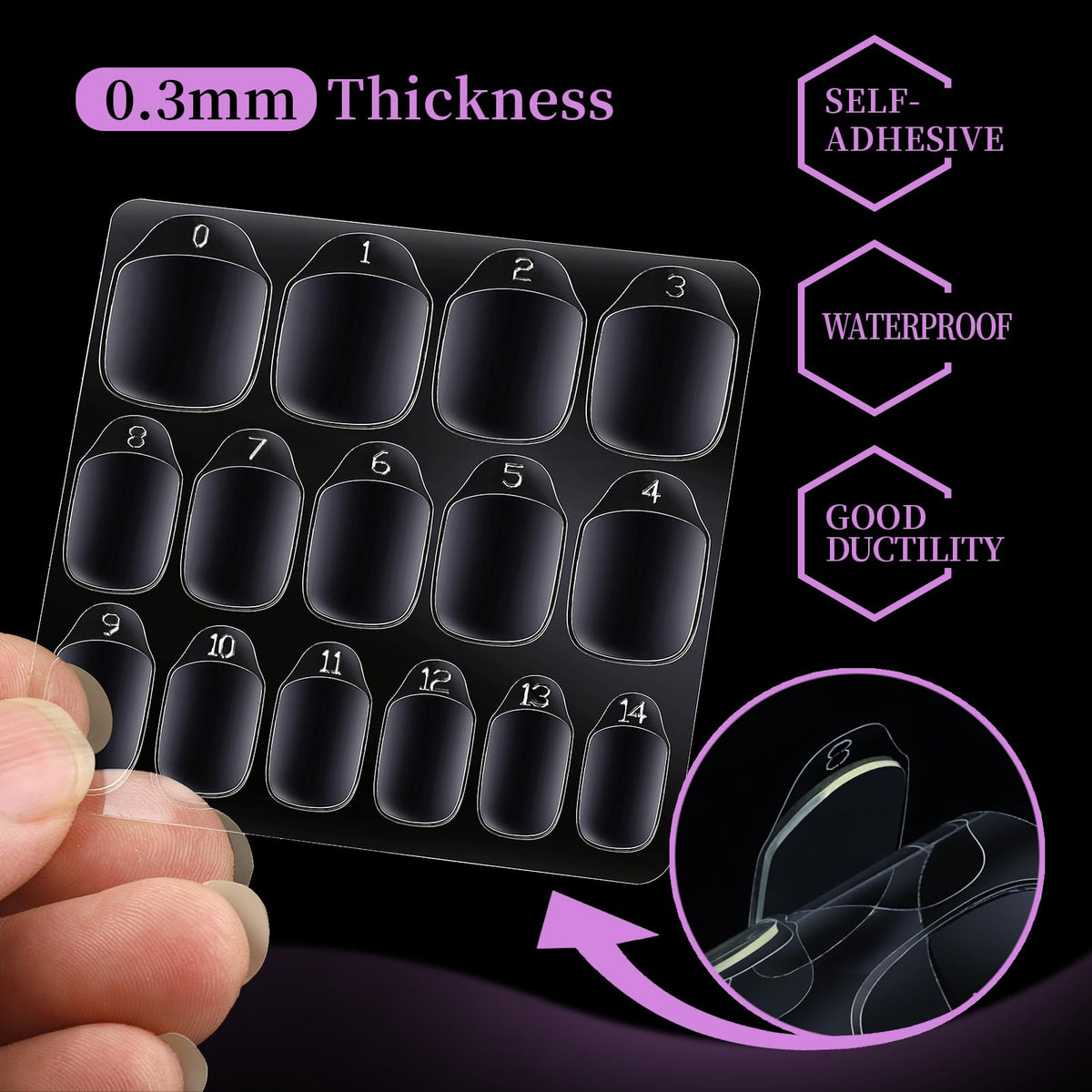 teenitor numbered sheet with 15 sizes for fast size selection benefit