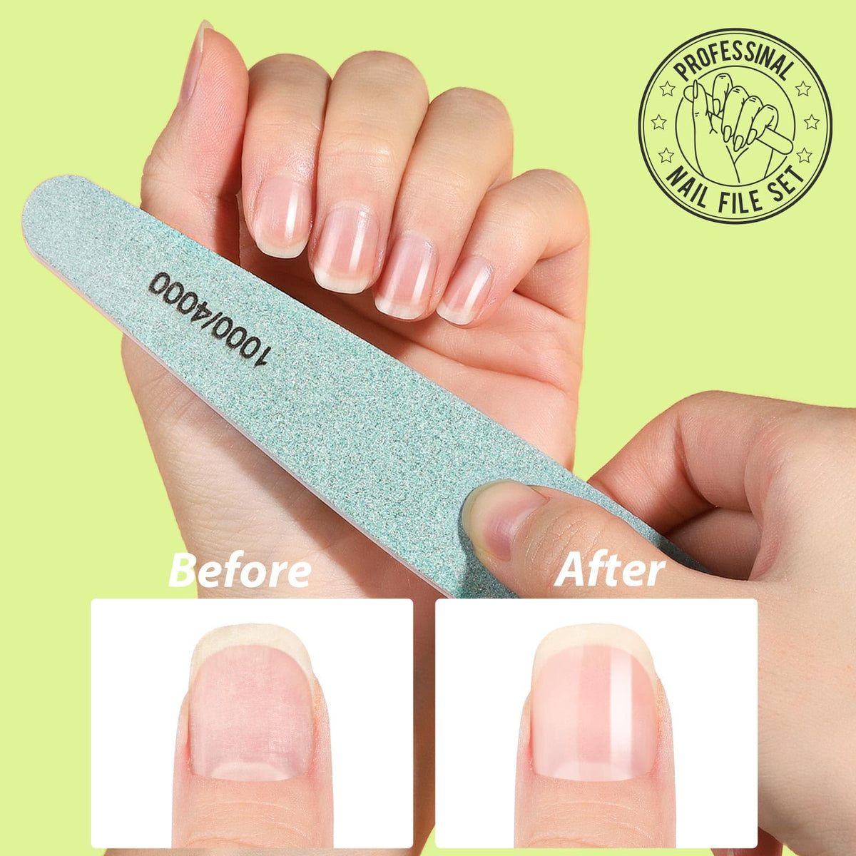 Teenitor shiner polishing a nail to glossy finish without polish