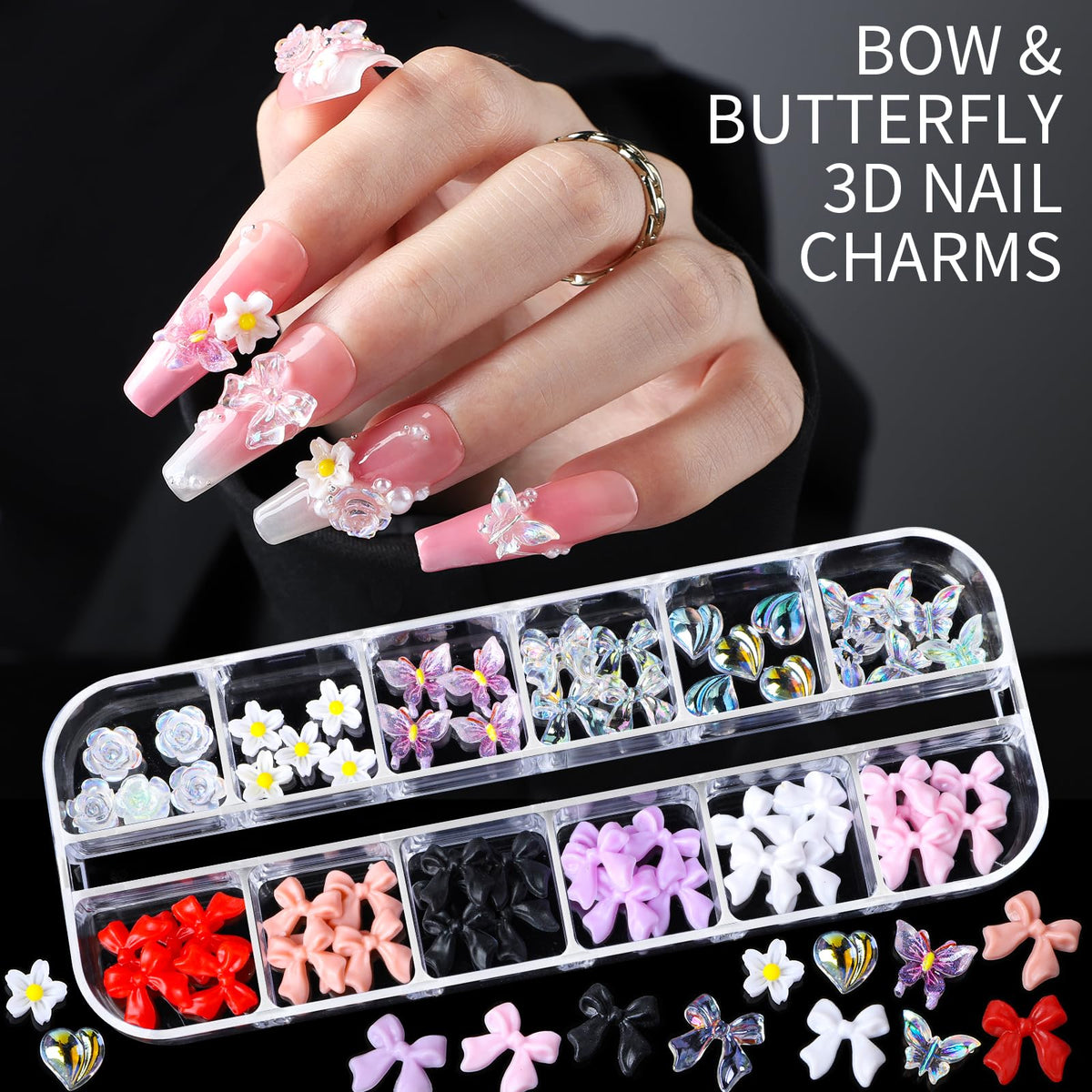 Teenitor silver and AB rhinestones grouped by size showing options for layered shine
