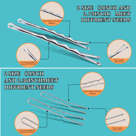 Teenitor pins laid out to compare sizes for easy selection