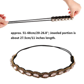 Teenitor headbands beside measuring tape showing 51–68cm size range clarity