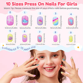 Teenitor layout showing 12 sizes to ensure proper fit for kids