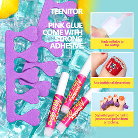 Teenitor sponge toe separator between toes providing comfort and clean polish drying