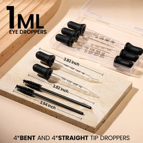 Teenitor straight tip glass dropper close-up showing clear scale and precise dispensing control