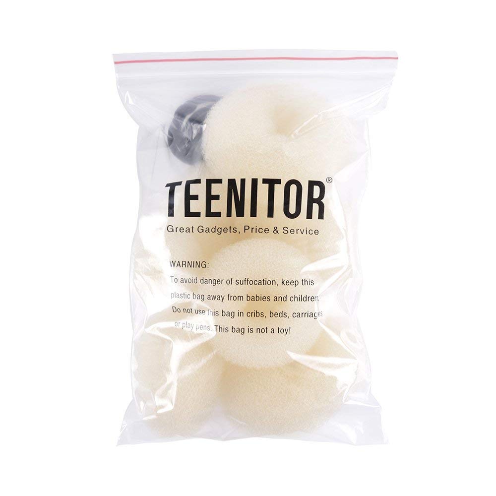 Teenitor compact travel pouch with rings, bands, and pins packed for portability