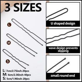 Teenitor assortment of metal U-pins demonstrating durable grip
