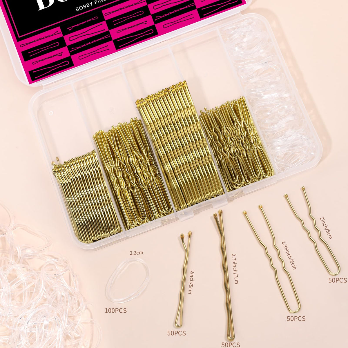 Teenitor U-style pins for buns demonstrating firm hold for updos