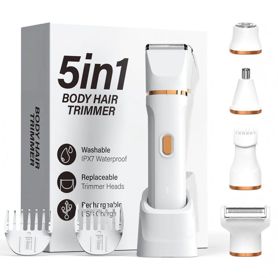 TEENOVA front view trimmer showing sleek white body and ergonomic grip for ease