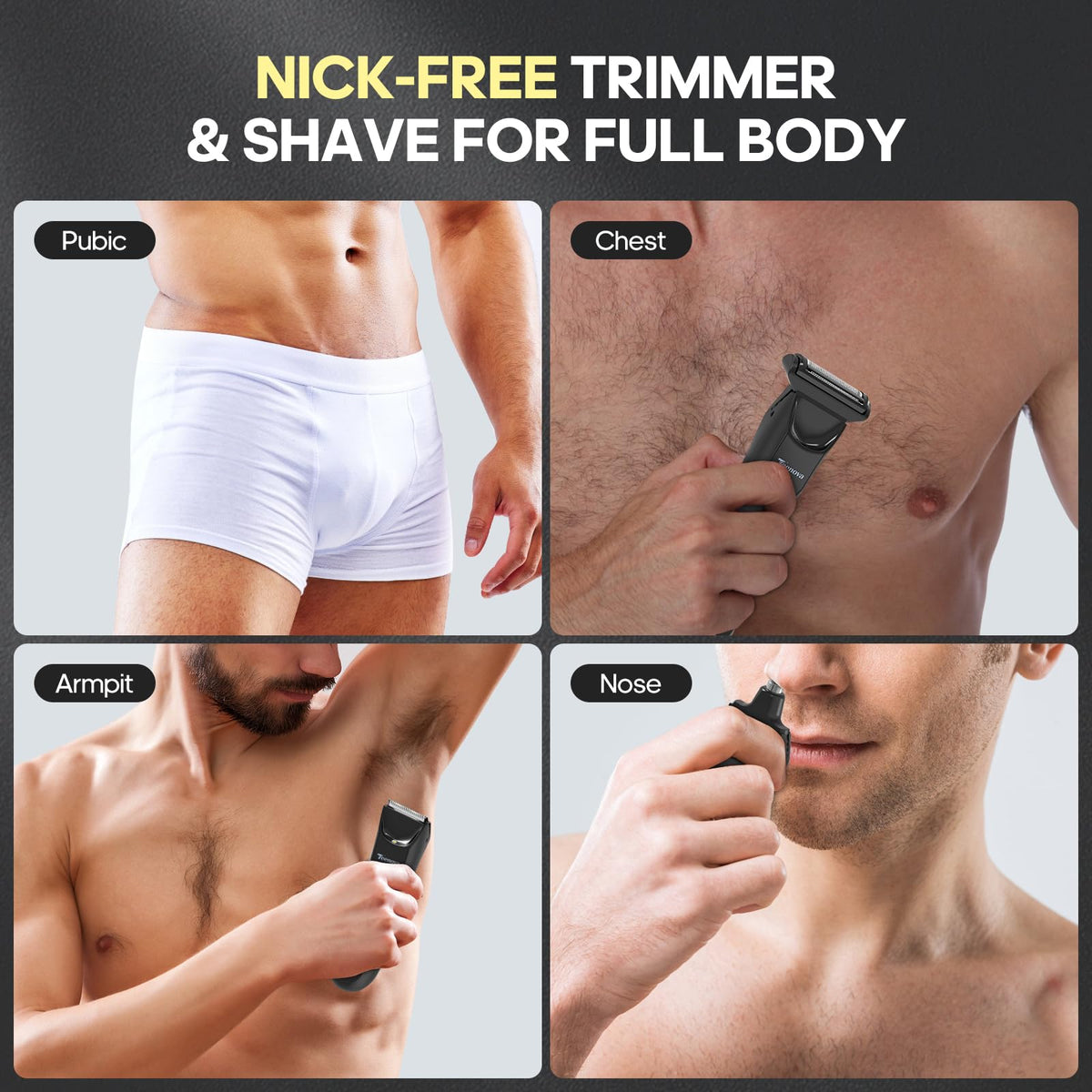 TEENOVA trimmer in bathroom lifestyle scene for wet or dry grooming convenience
