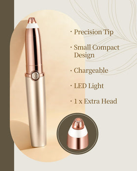 TeethBliss close-up of hypoallergenic stainless steel blade highlighting safe cutting