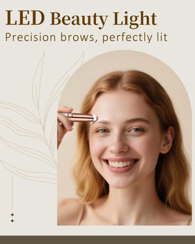TeethBliss trimmer inside a cosmetic bag for quick touch-ups on the go