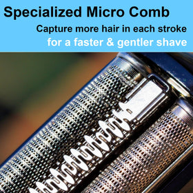 TEEYSO 32B installed on a Braun shaver demonstrating correct fit and performance