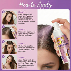 TEHAYSH in-use on damp hair for improved scalp absorption
