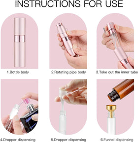 Tekson refill tools with funnel and pipette illustrating easy mess-free filling benefit