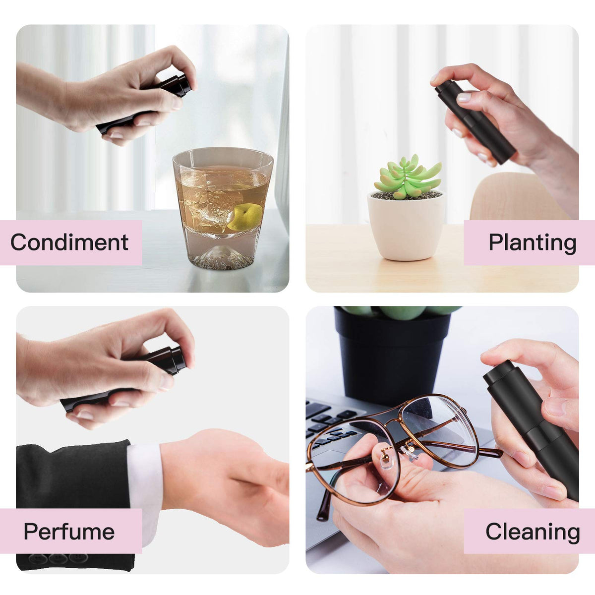 Tekson filled glass insert demonstrating secure fragrance containment