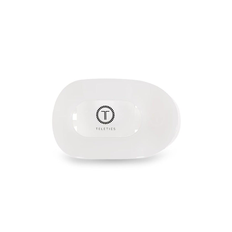 TELETIES Coconut White front view showing curved comfortable design and secure hold