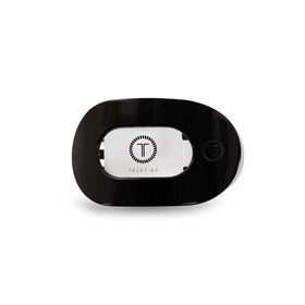 Teleties flat round clip front view shows sleek profile and secure hold
