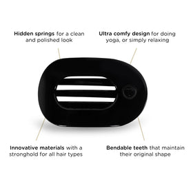 Teleties clip used while lying down demonstrating comfort and low profile