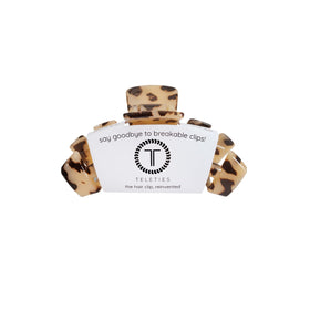 Teleties front packaging Blonde Tortoise showing polished finish and secure hold