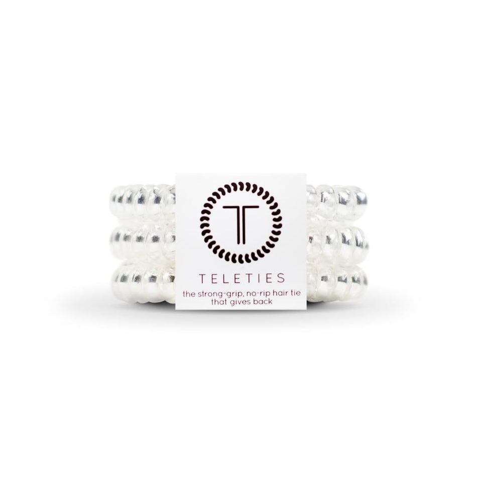 TELETIES front packaging crystal clear small showing three coils and discreet look