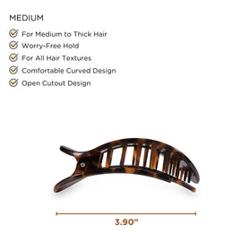 Teleties medium clip profile highlighting curved design for comfort