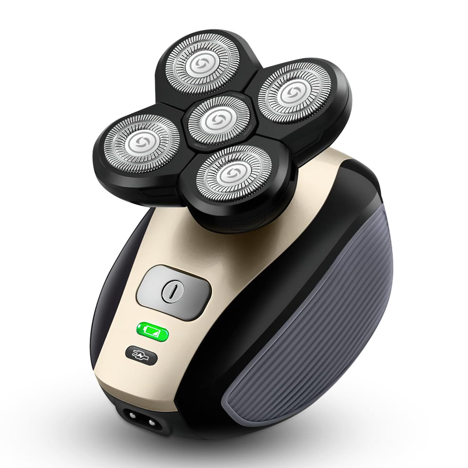 Telfun front view showing shaver and benefits of cordless convenience