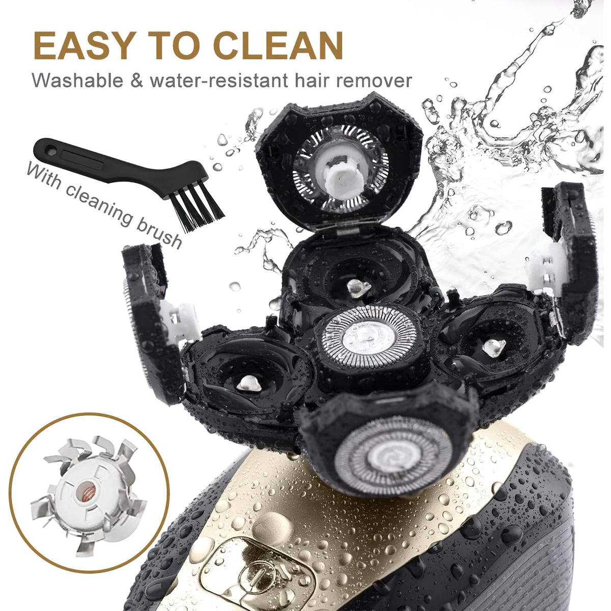 Telfun in shower illustrating IPX7 waterproof use safety