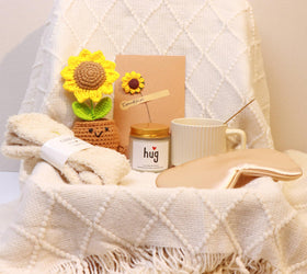 Teliles sunflower keepsake on shelf demonstrating decorative cheer and long-term display
