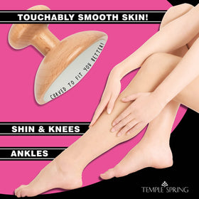 Temple Spring curved profile close-up illustrating ergonomic fit and smooth contact