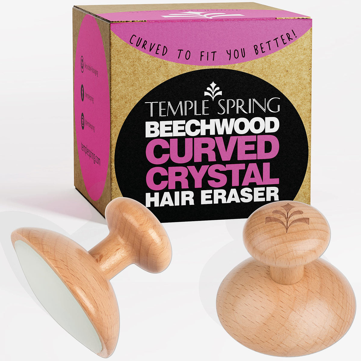 Temple Spring front view showing product and sustainable packaging, easy eco grooming