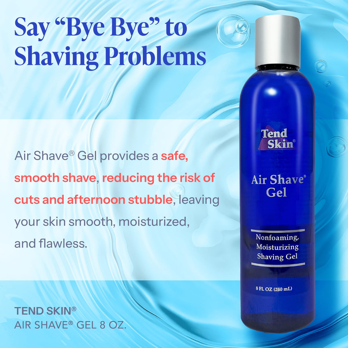 Tend Skin gel texture close-up demonstrating smooth lubricating consistency for better glide