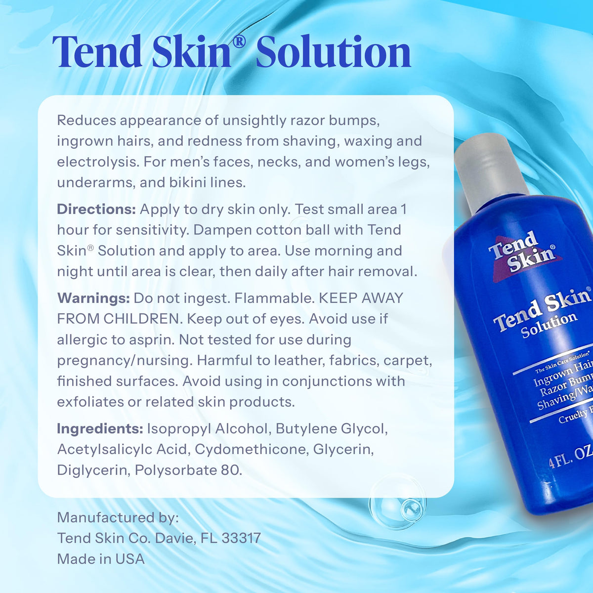 Tend Skin bottle in nighttime bathroom routine conveying maintenance benefit
