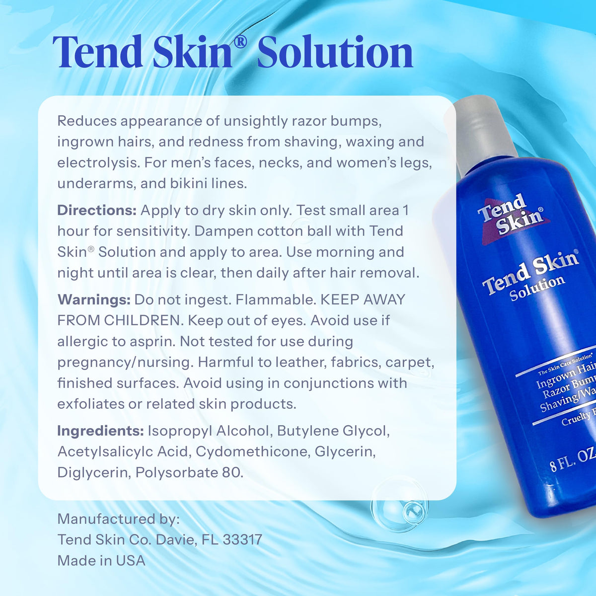 Tend Skin packaging and ingredients view emphasizing minimalist formulation