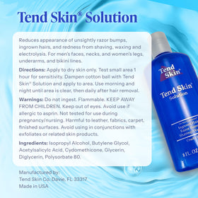 Tend Skin packaging and ingredients view emphasizing minimalist formulation