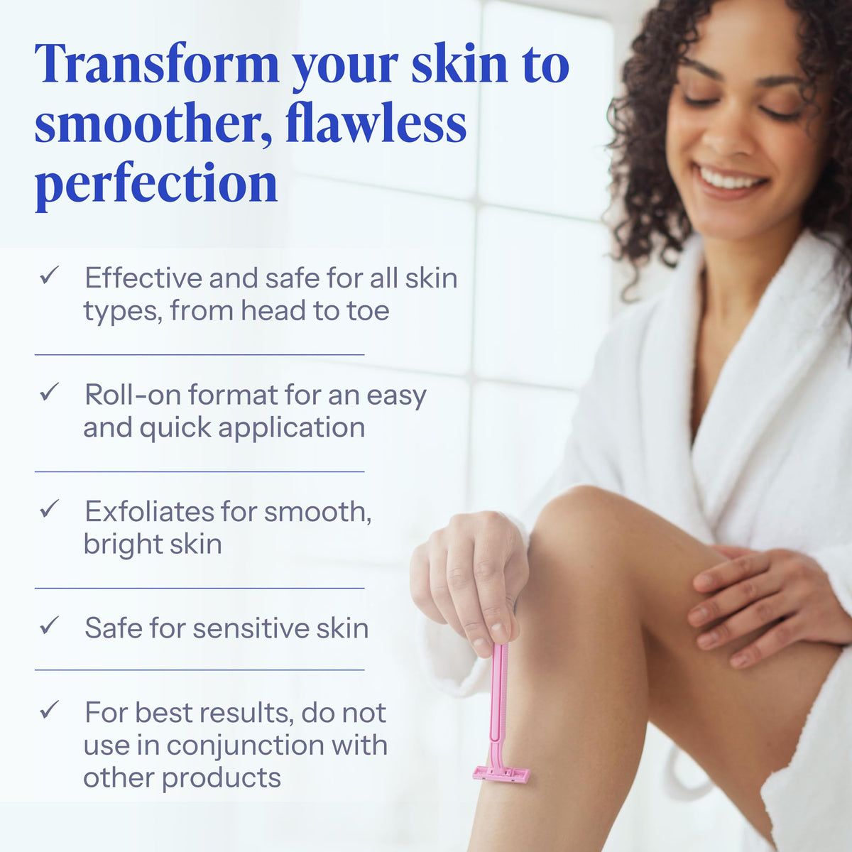 Tend Skin application on neck calming razor burn and reducing bumps