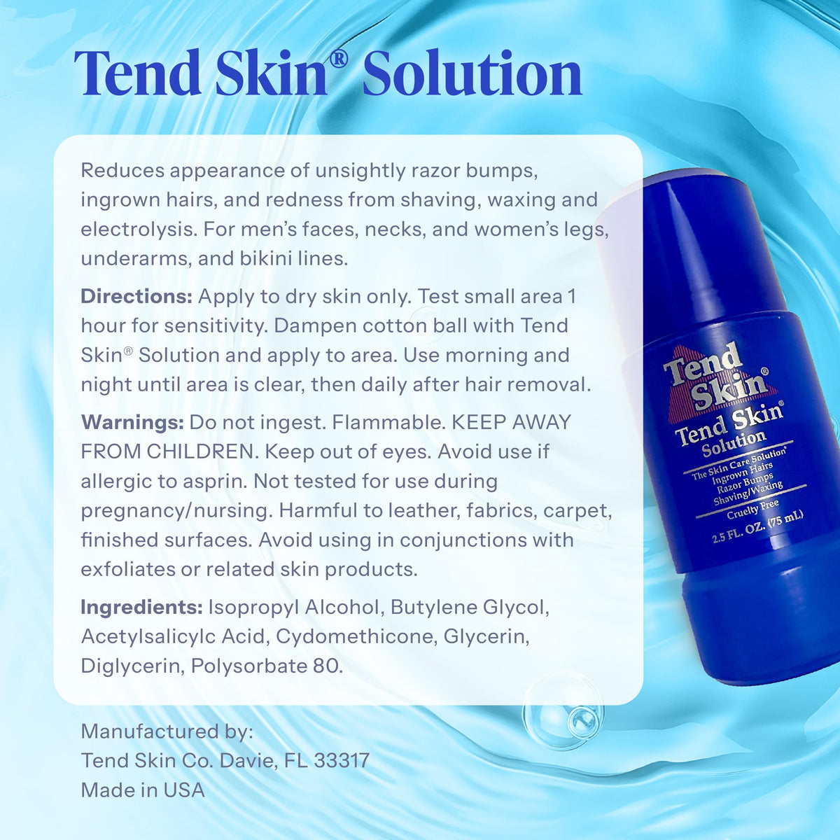 Tend Skin on bathroom vanity in lifestyle shot for daily grooming routine