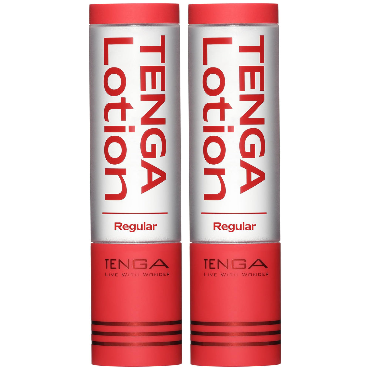 TENGA Red front packaging showing two bottles and product branding for easy choice